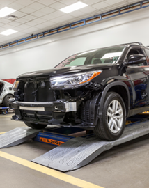 Toyota on vehicle lift | Waldorf Toyota in Waldorf MD