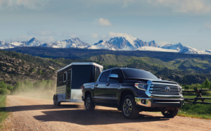 Toyota Tundra towing a trailer