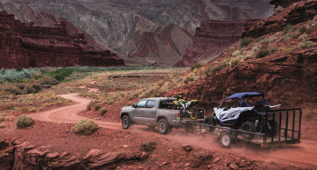 new Toyota Tacoma pulling a trailer