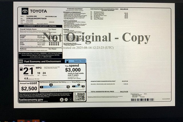 2025 Toyota Tacoma SR5