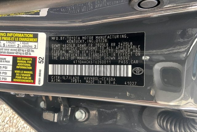 2026 Toyota Camry XLE