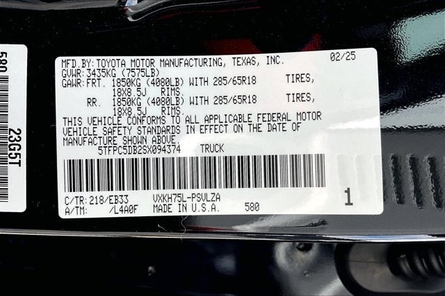 2025 Toyota Tundra i-FORCE MAX Tundra TRD Pro