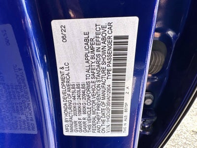 2022 Honda Accord Sedan Sport