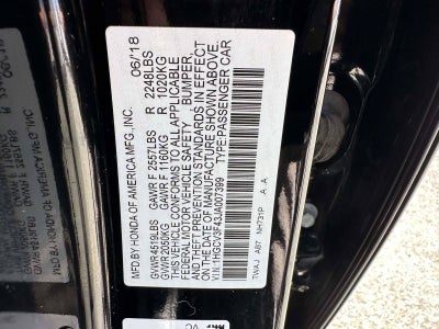 2018 Honda Accord Hybrid EX