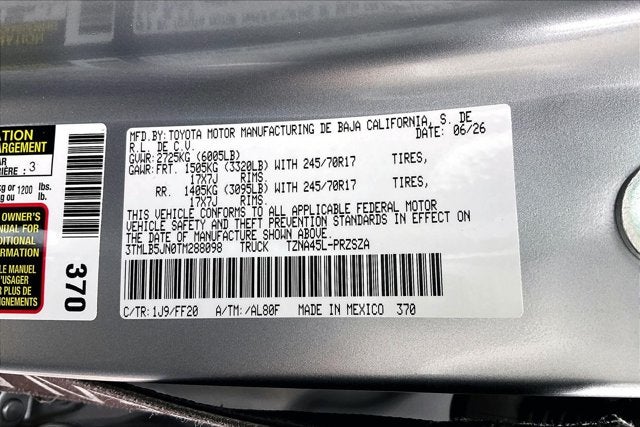 2026 Toyota Tacoma 4WD SR5