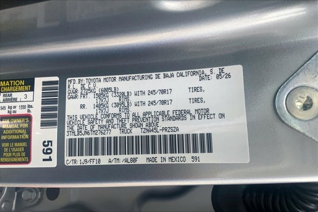 2026 Toyota Tacoma 4WD SR5