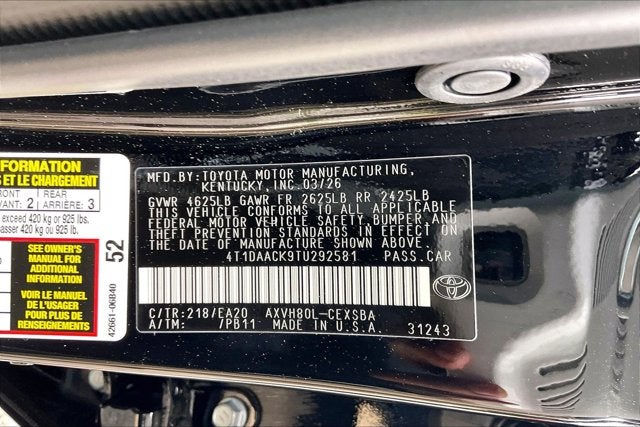 2026 Toyota Camry SE