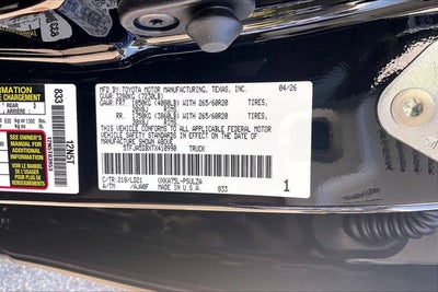 2026 Toyota Tundra 4WD Limited