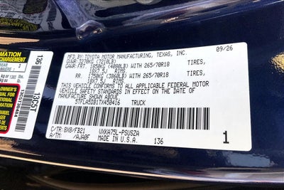 2026 Toyota Tundra SR5