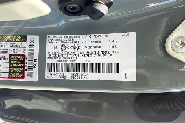 2026 Toyota Tundra Platinum