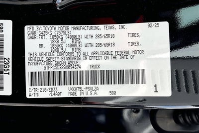 2025 Toyota Tundra 4WD TRD Pro Hybrid