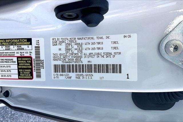 2026 Toyota Sequoia SR5