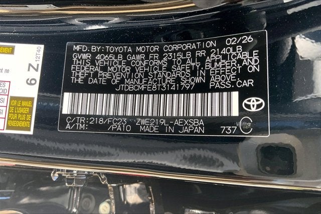 2026 Toyota Corolla Hybrid SE