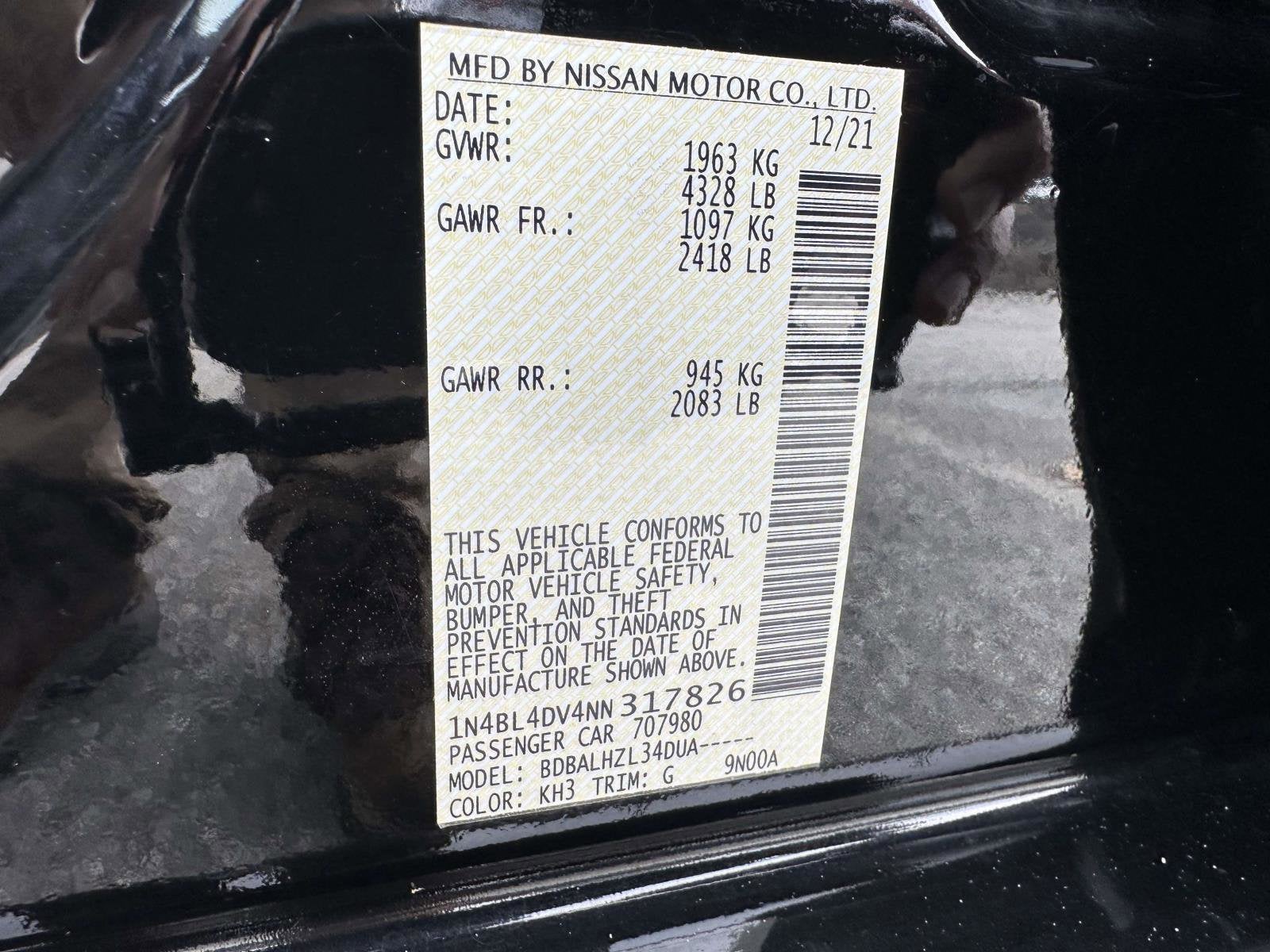 2022 Nissan Altima 2.5 SV