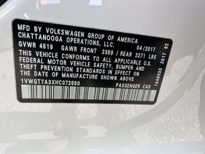 2017 Volkswagen Passat 1.8T SE w/Technology