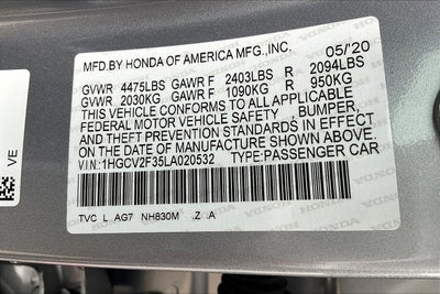 2020 Honda Accord Sport