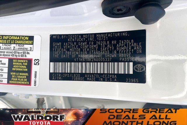 2022 Toyota Camry XSE