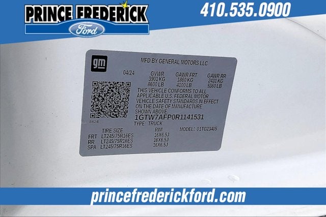 2024 GMC Savana Cargo Van Work Van