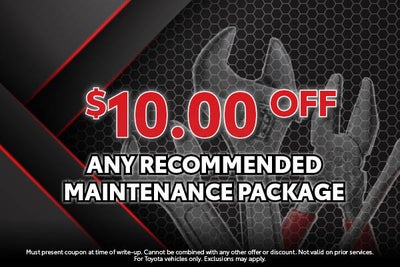 $10.00 Off Any Recommended Maintenance Package!