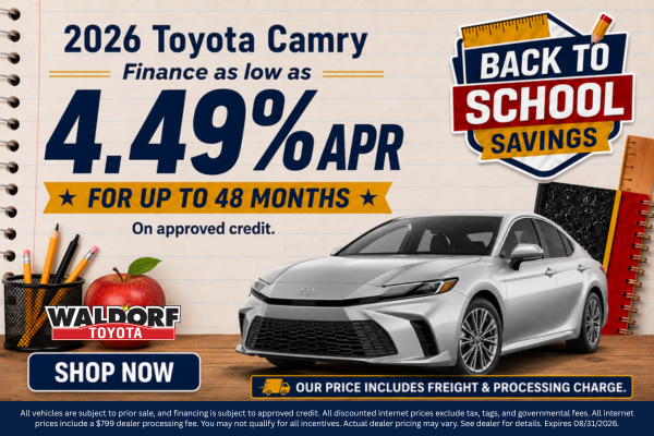 2026 Camry: Finance for 4.49% APR for 48 months