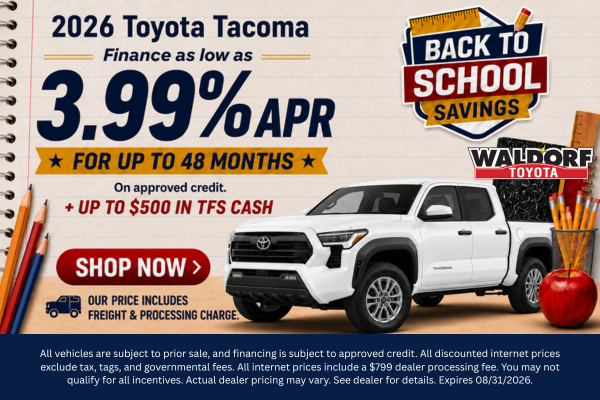 2026 Tacoma: Finance for 3.99% APR for 48 months