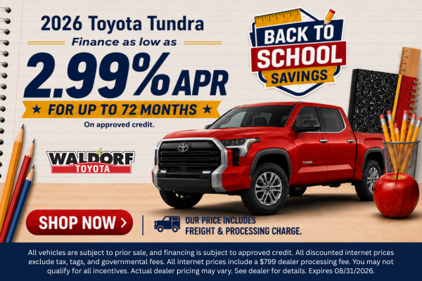 2026 Tundra: 2.9% APR for 72 months