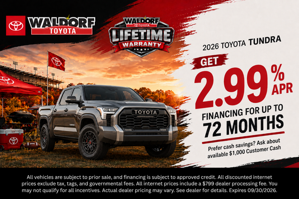 Get 2.99% APR on a new Tundra